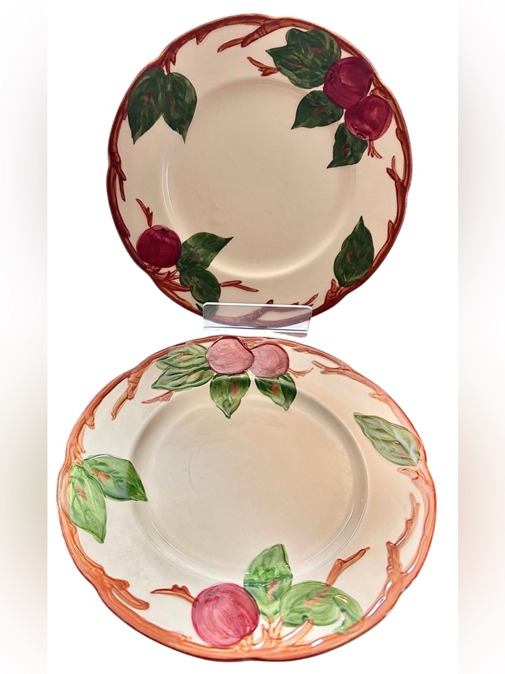 Vintage Franciscan Hand-Painted Earthenware Apple Pattern 7” Plates Made in USA